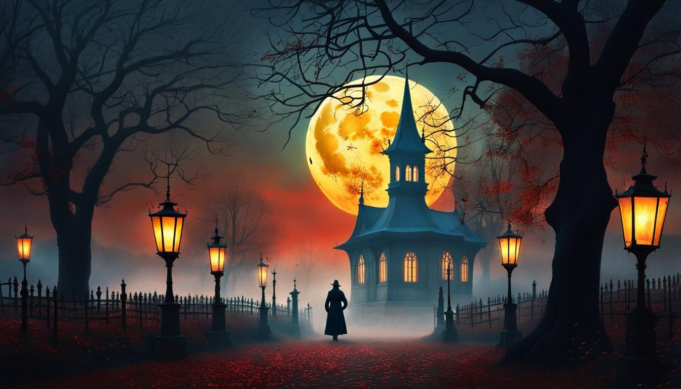 Festive Orchard Celebration in 19th Century Style