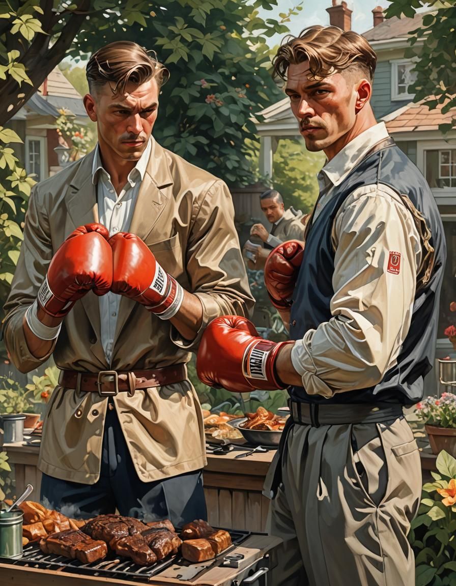 Backyard Boxing Training Session with Friends