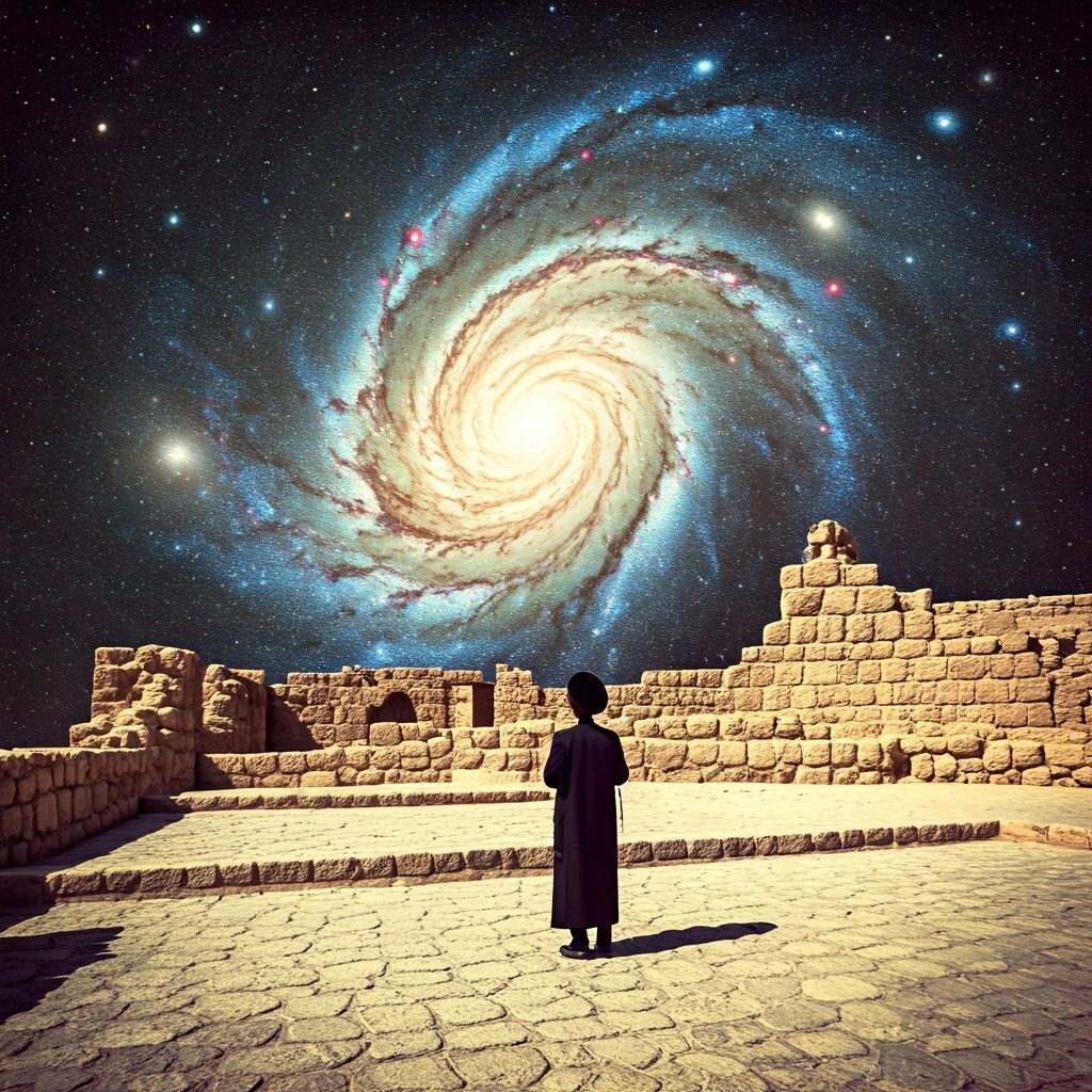 Vintage Photo: Jew Gazing at Cosmic Sky