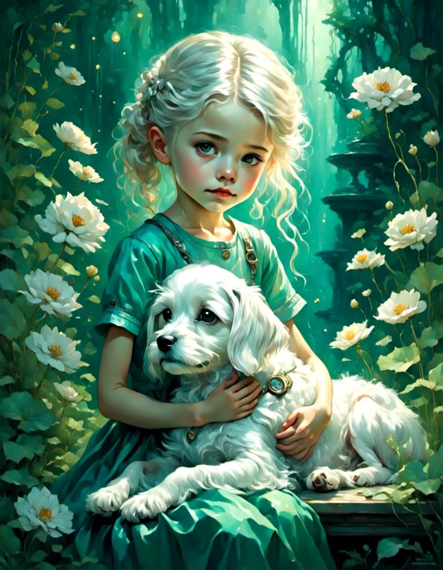 Boy and Dog: A Moment of Serenity