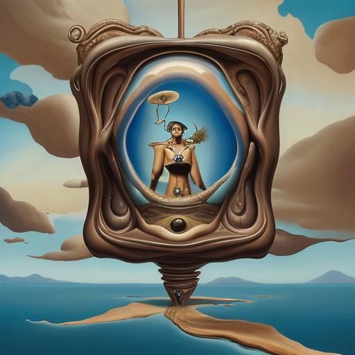 Surreal Melting Landscape in Dali Style