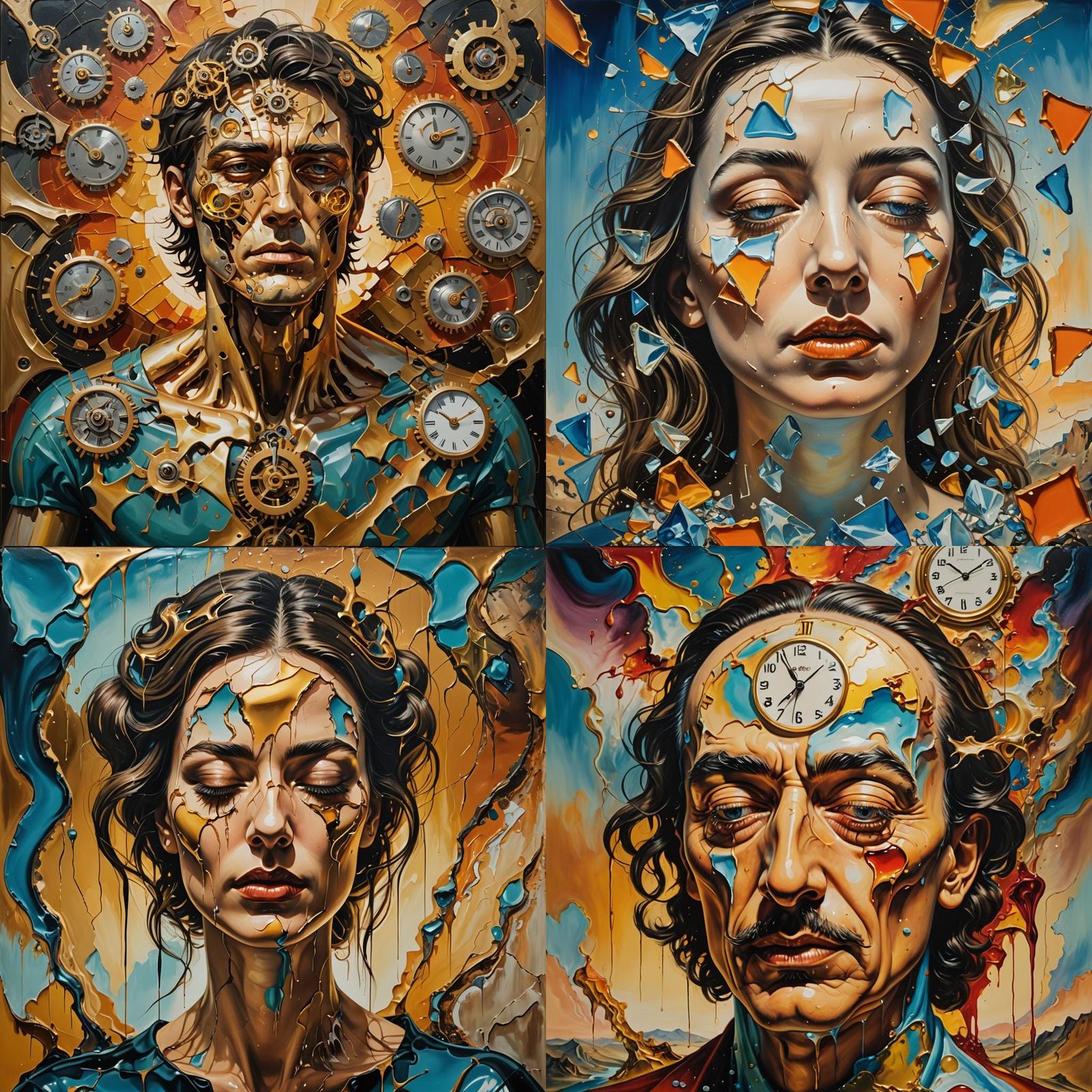 Surreal World Breaks Apart: Salvador Dali Style