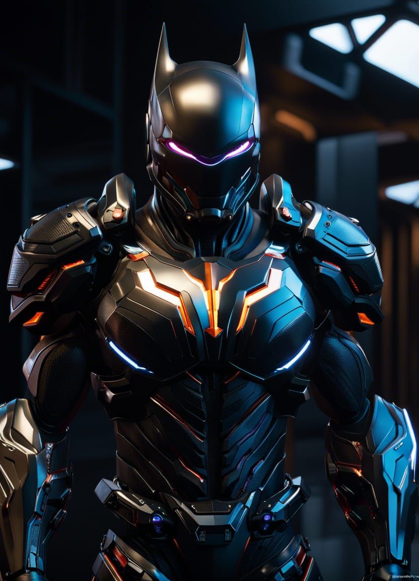 Ultra-Detailed Nanotech Batsuit in 3D Render