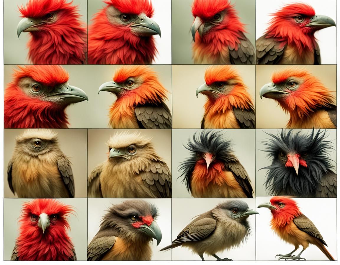 Bird Monster's First Day: Anime-Style Polaroid