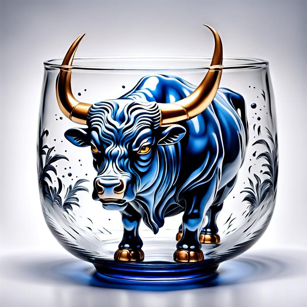 Furious Glass Bull in China Shop