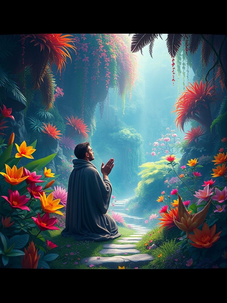 Mystical Garden Realm in Vibrant Bloom