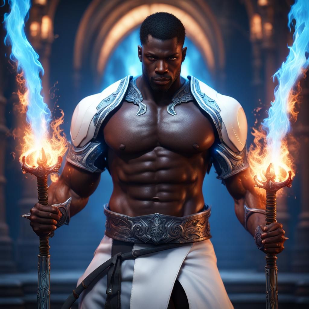 Flaming Saber: A Fantasy Concept Art