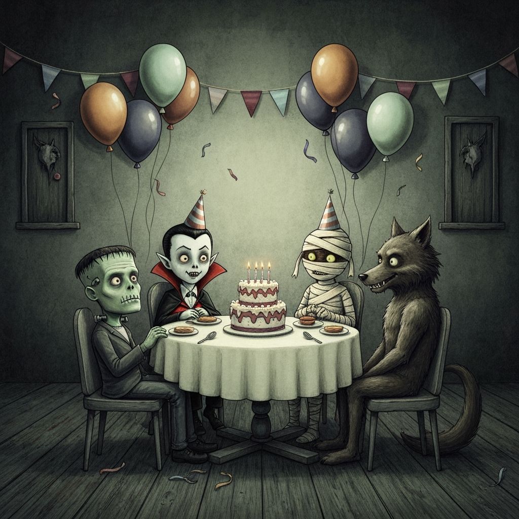 Gothic Birthday Party with Monster Children