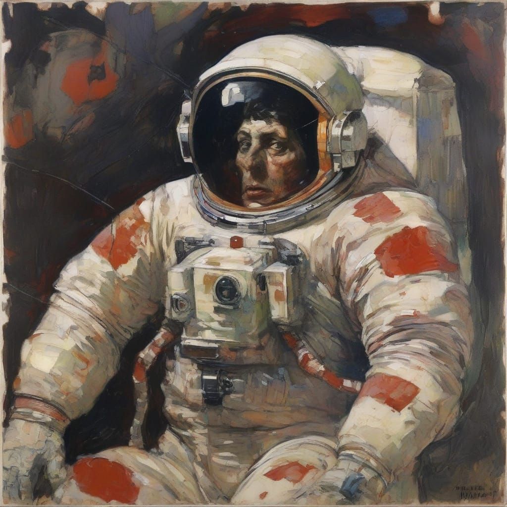 Vampire Astronaut in Bloody Cosmic Space