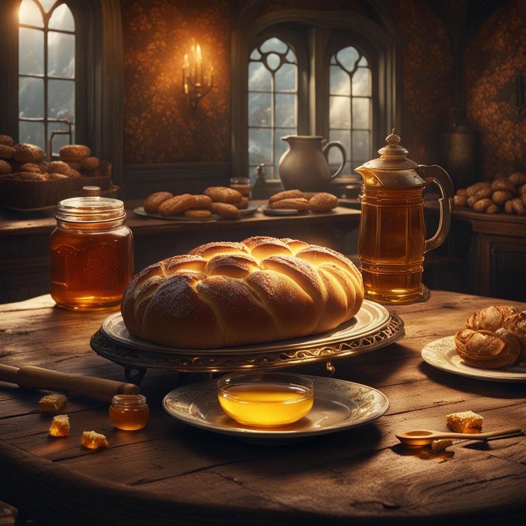 Bread with Honey: Detailed Matte Painting in Old House