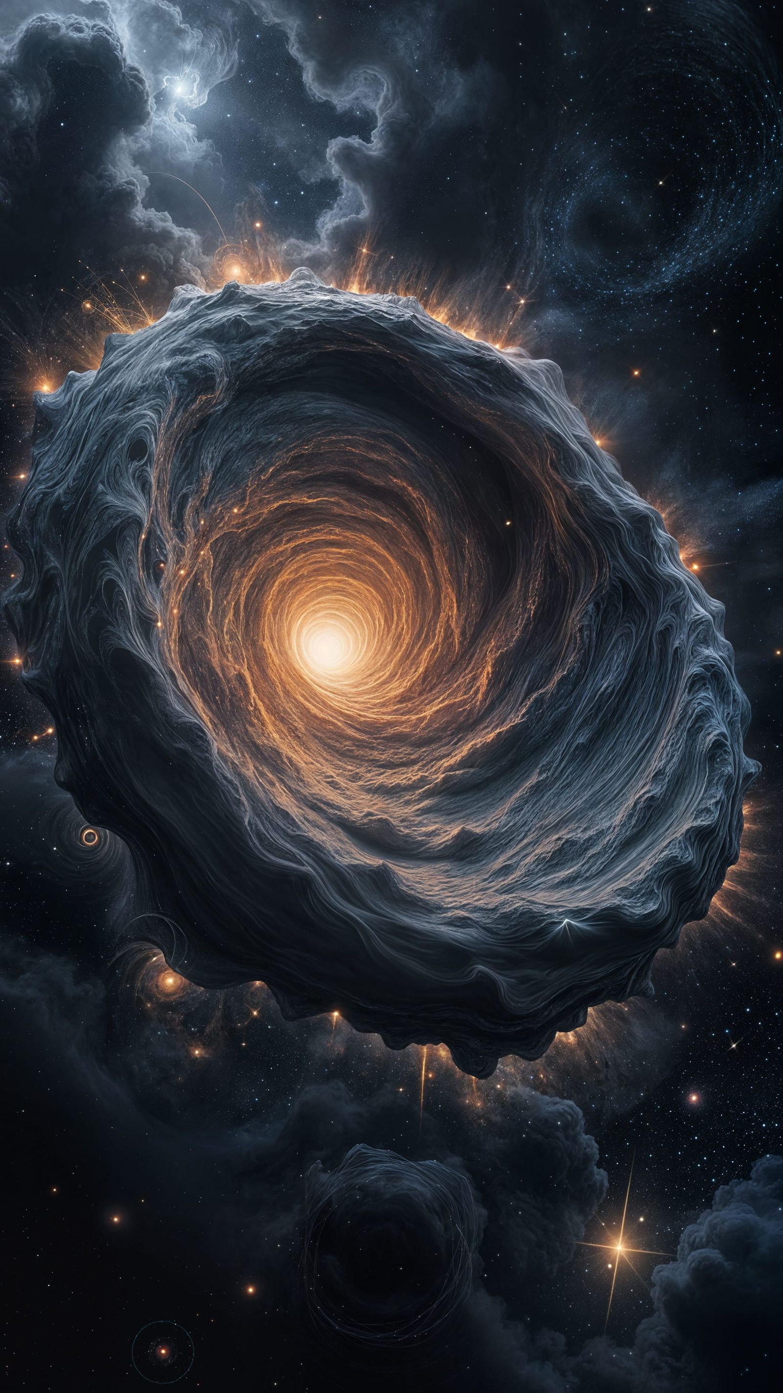 Black Hole and Higgs Boson Conceptual Art