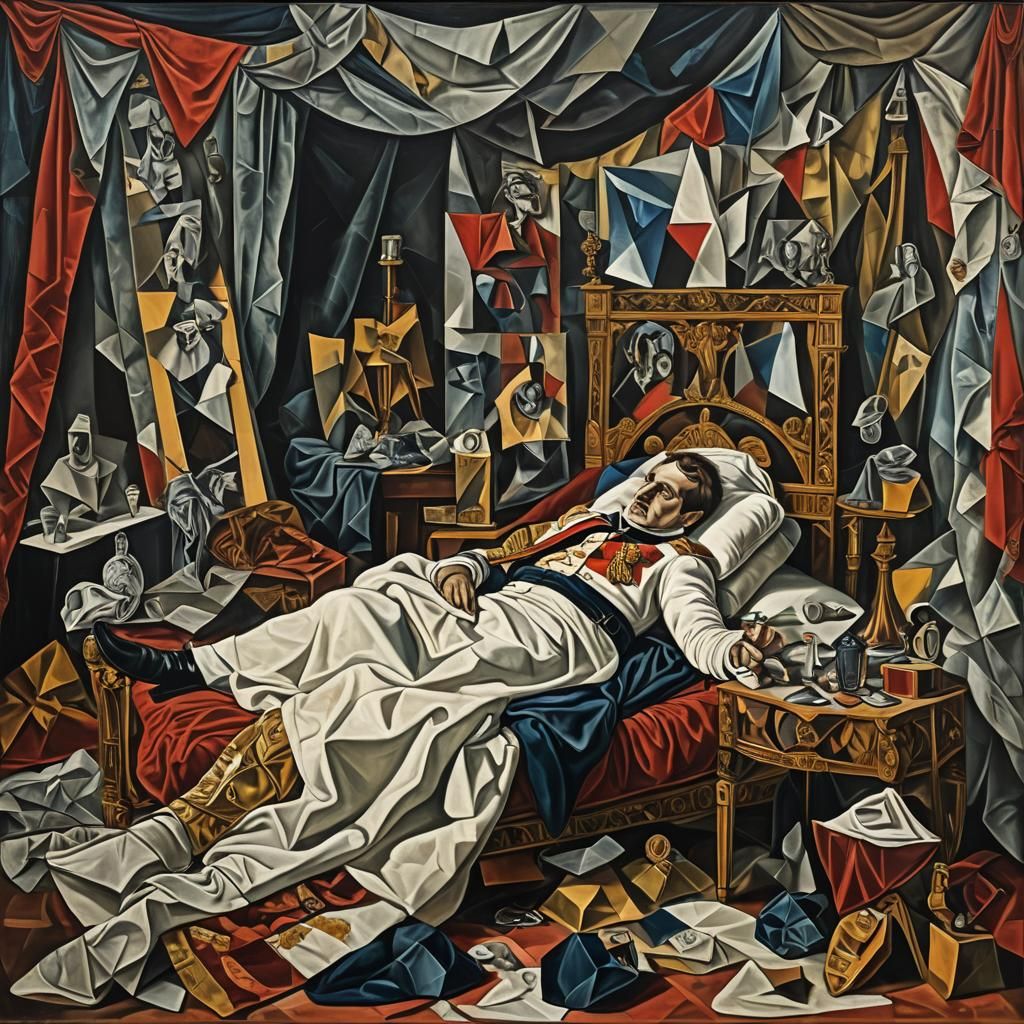 Cubist Painting: The Death of Napoleon Bonaparte