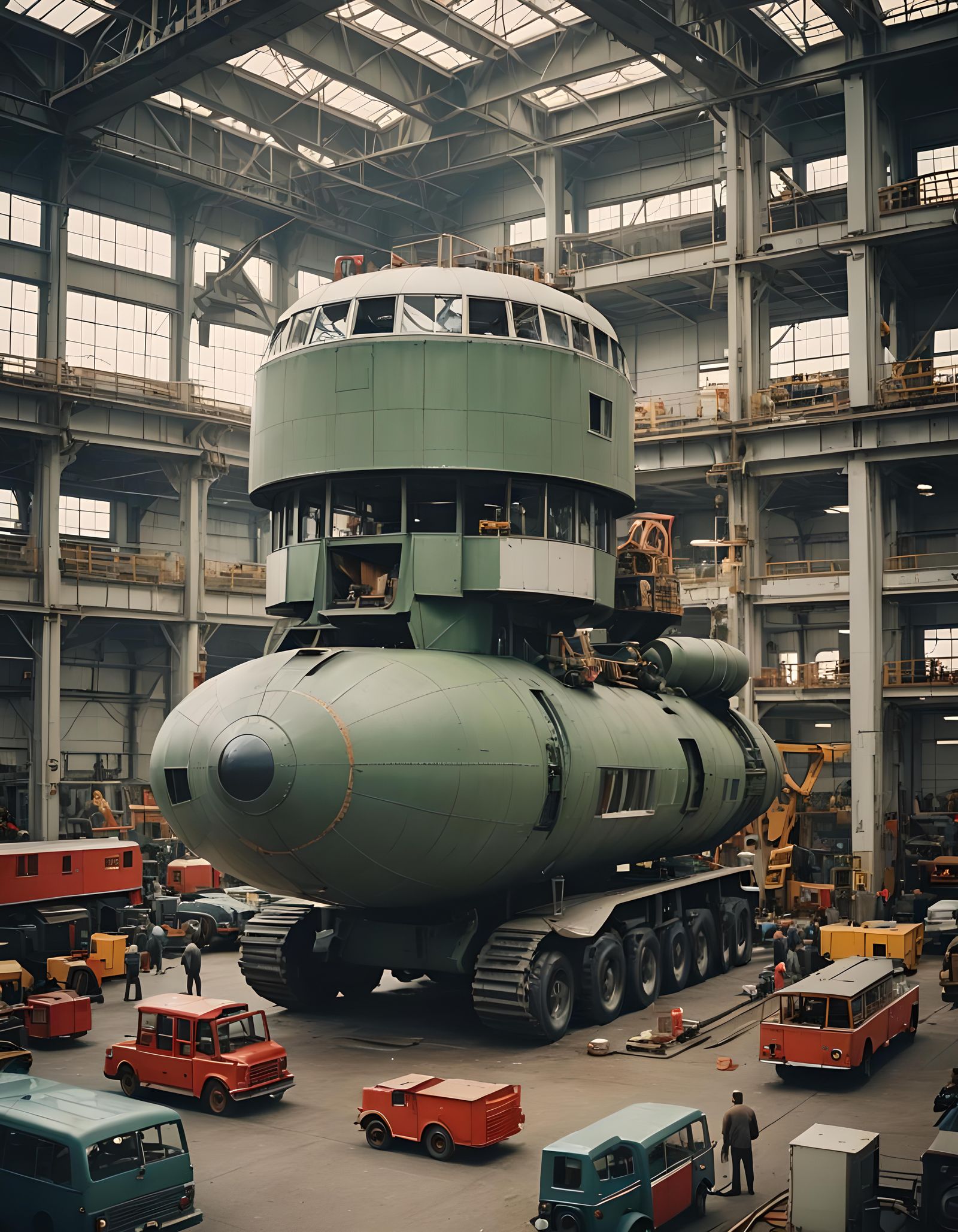 Assembly of First Passenger Jet Rocket Bus