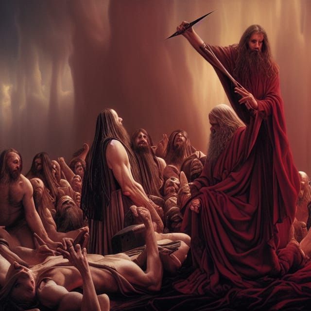 Messianic Figure in Dark Fantasy Style