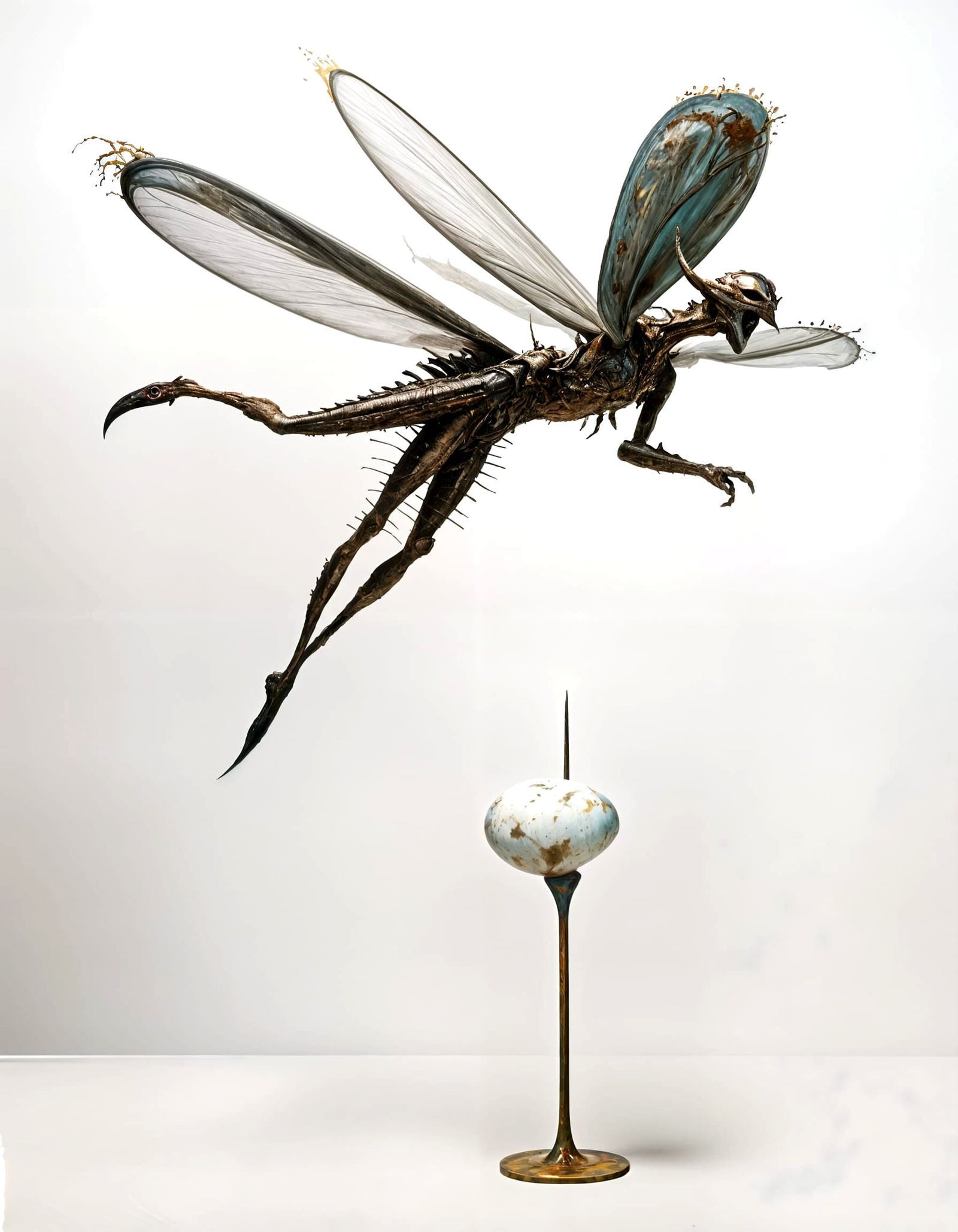 Surreal Alien Landscape with Bizarre Creatures