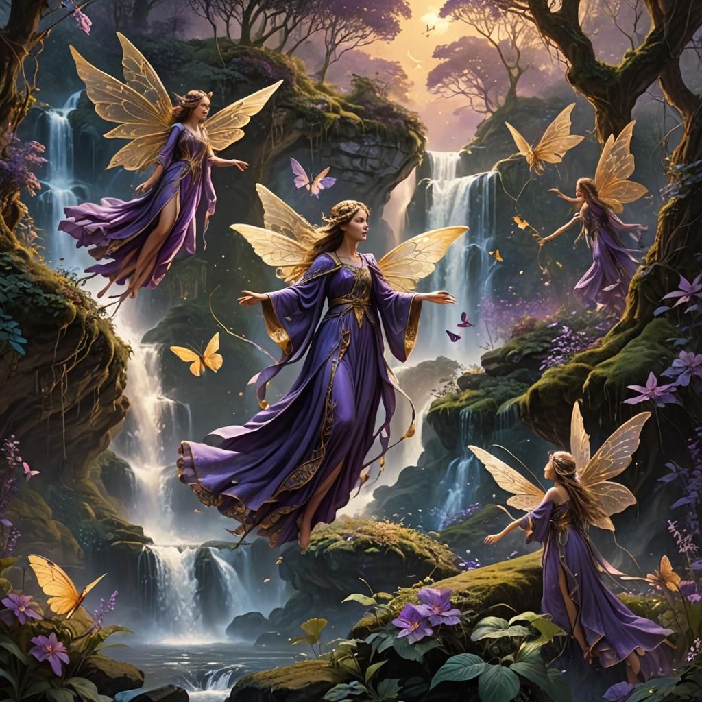 Fairies in Mystic Forest: Matte Painting in Unreal Engine