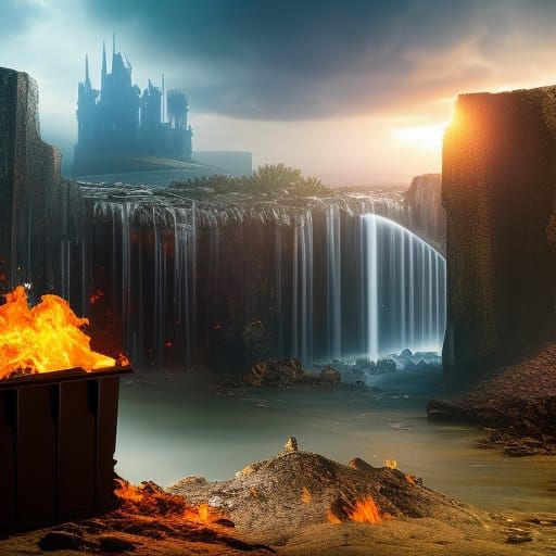 Underwater Dumpster Fire in Sunken City