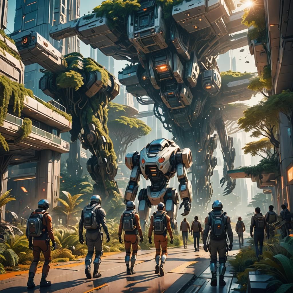 Futuristic City on Alien Planet: Sci-Fi Concept Art