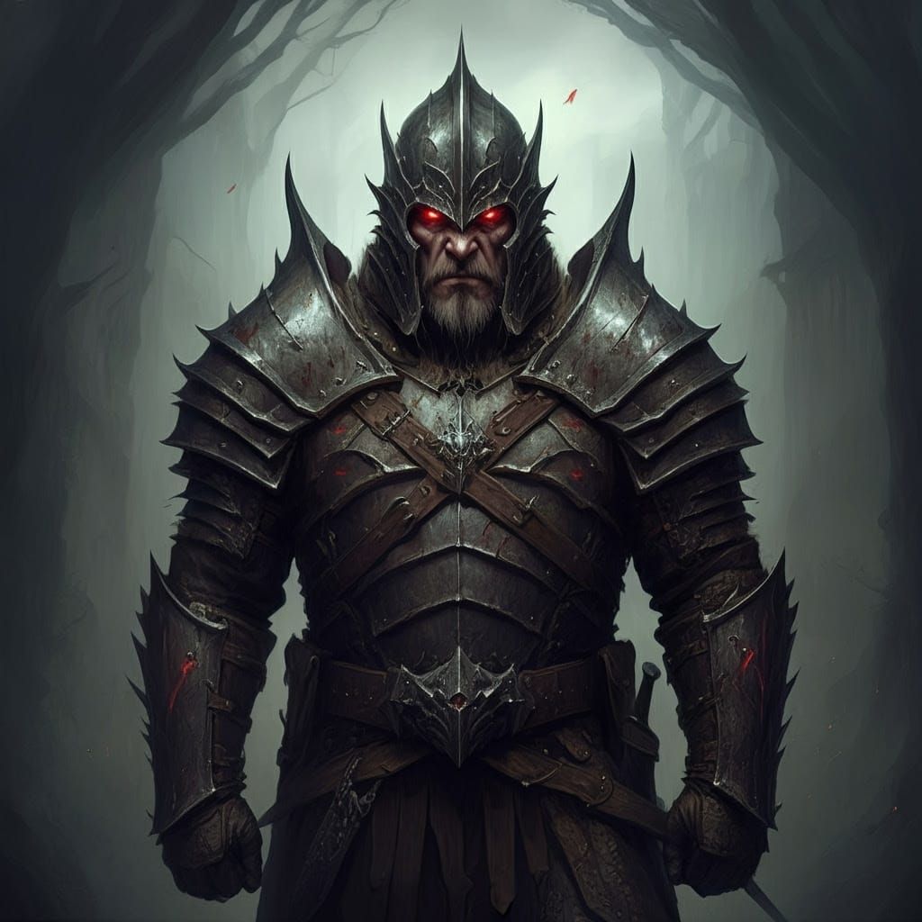 Mysterious Gothic Cityscape in Dark Medieval Style