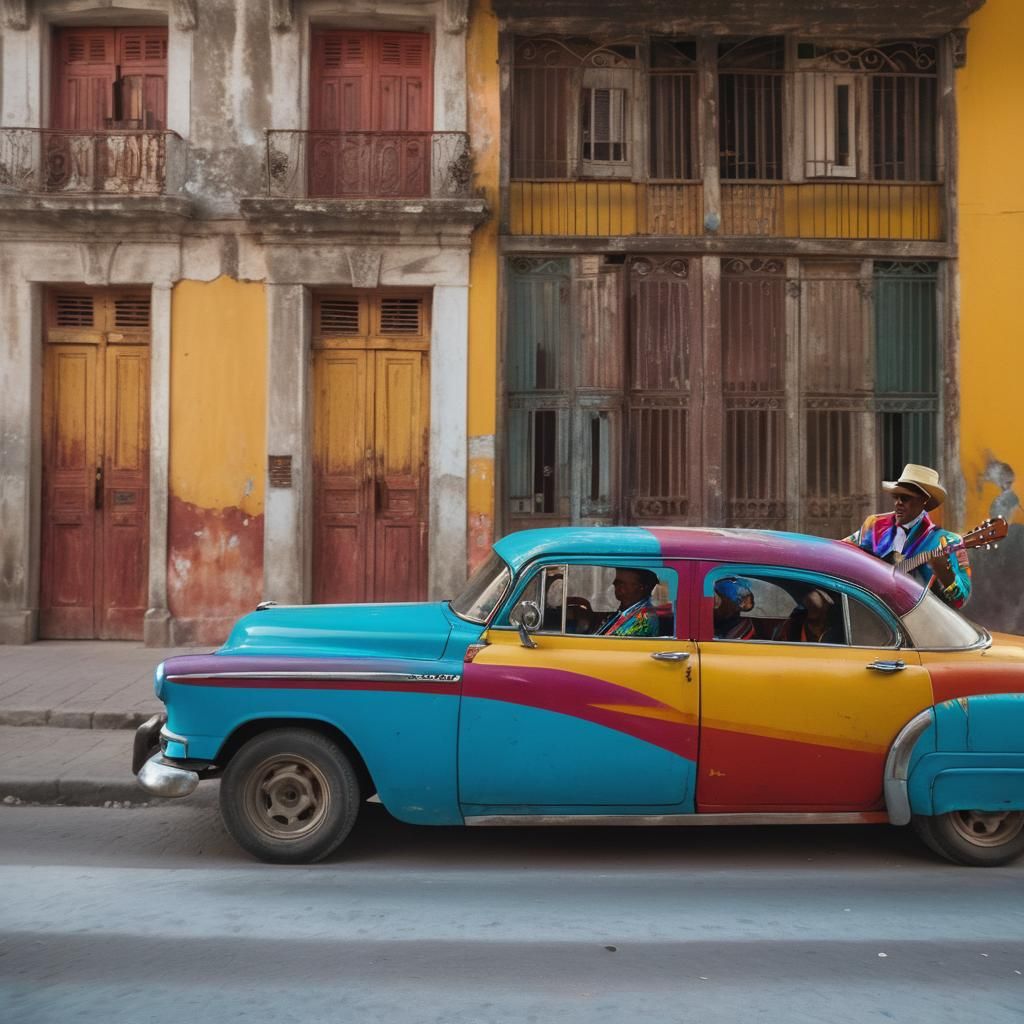 Cuban Street Performer in Havana: Vibrant Street Photography