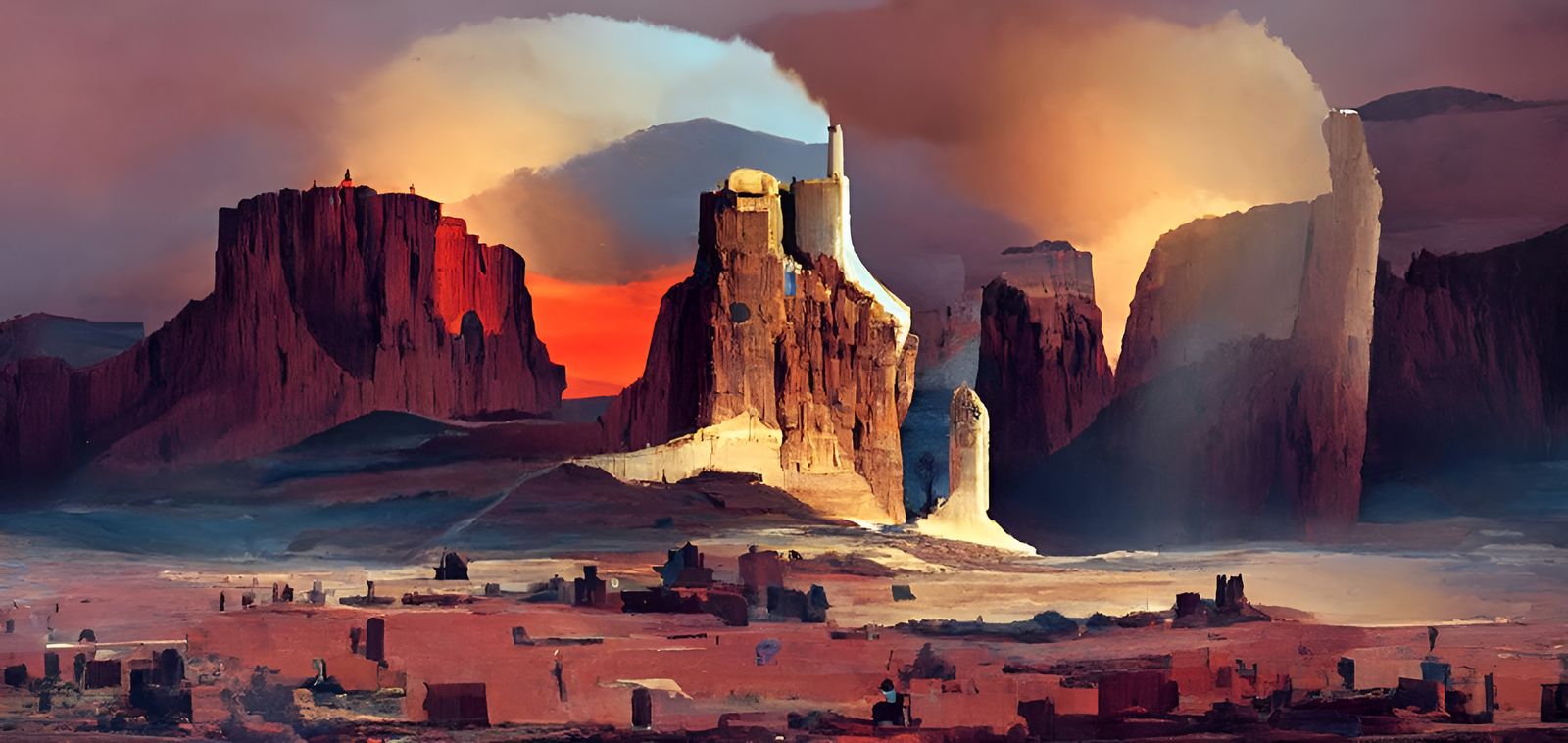 Monument Valley in Comic Book Style