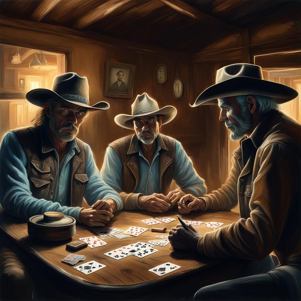 Ghostly Cowboys in a Haunted Saloon