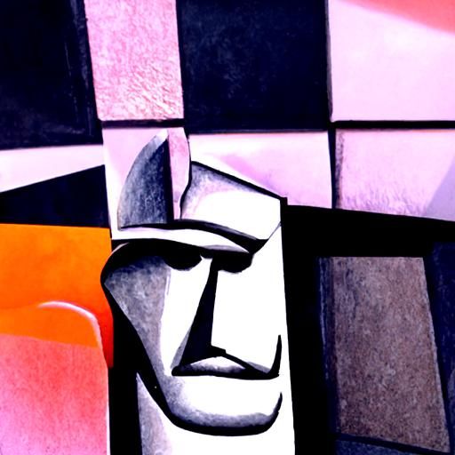 Abstract Cubism Wall in Euclidean Style