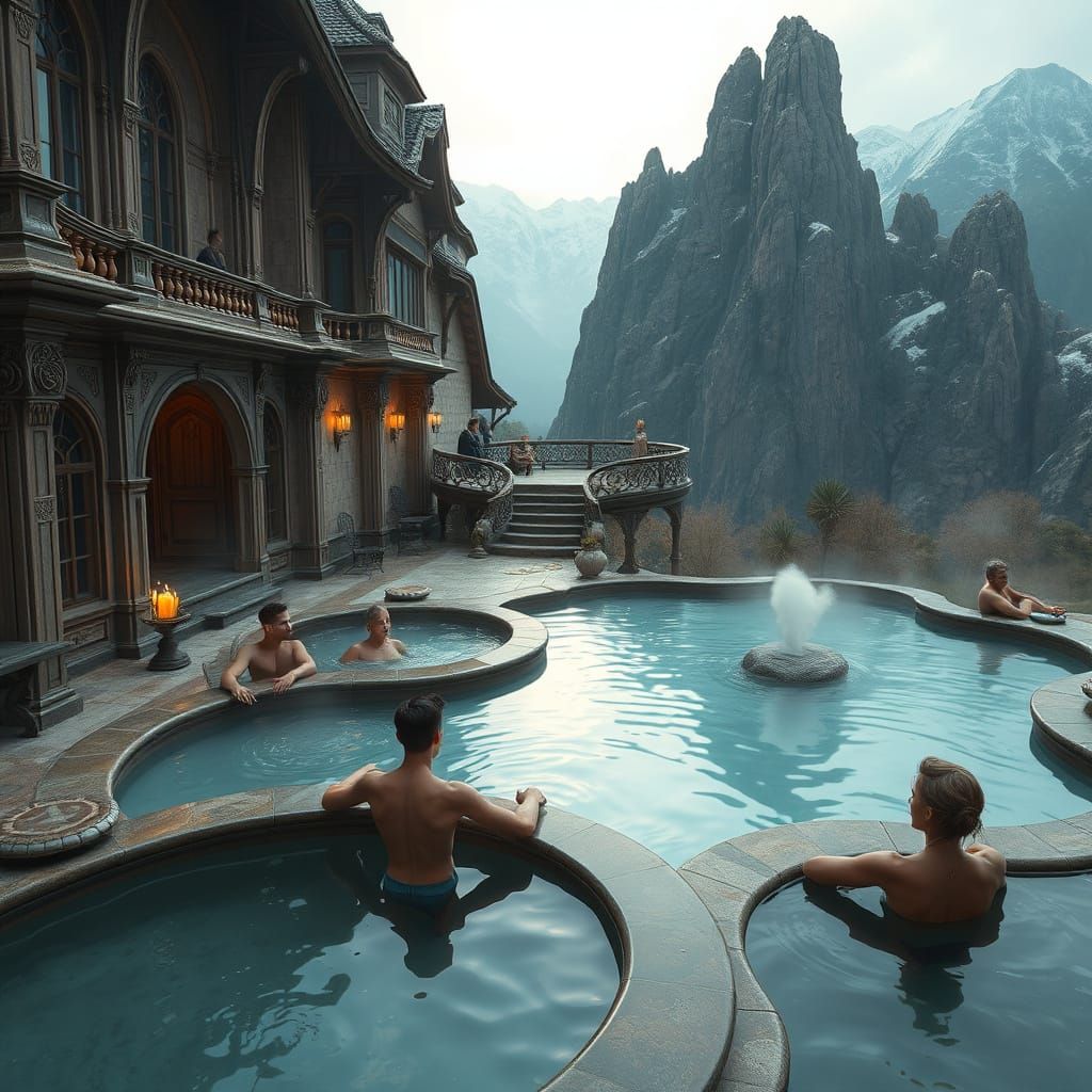 Luxurious Villa with Nobles in Hot Springs