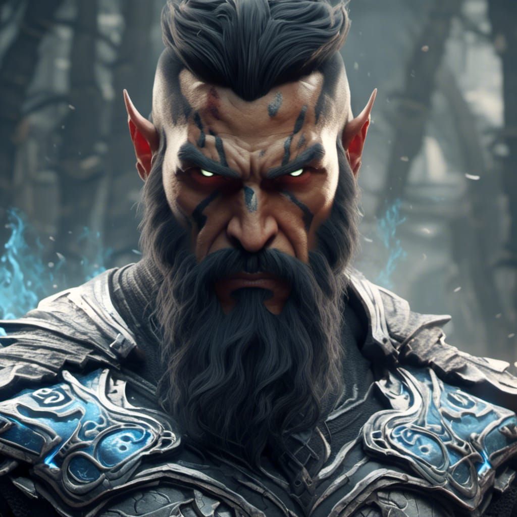 Hyperrealistic Male Warrior in Nanosuit Armor