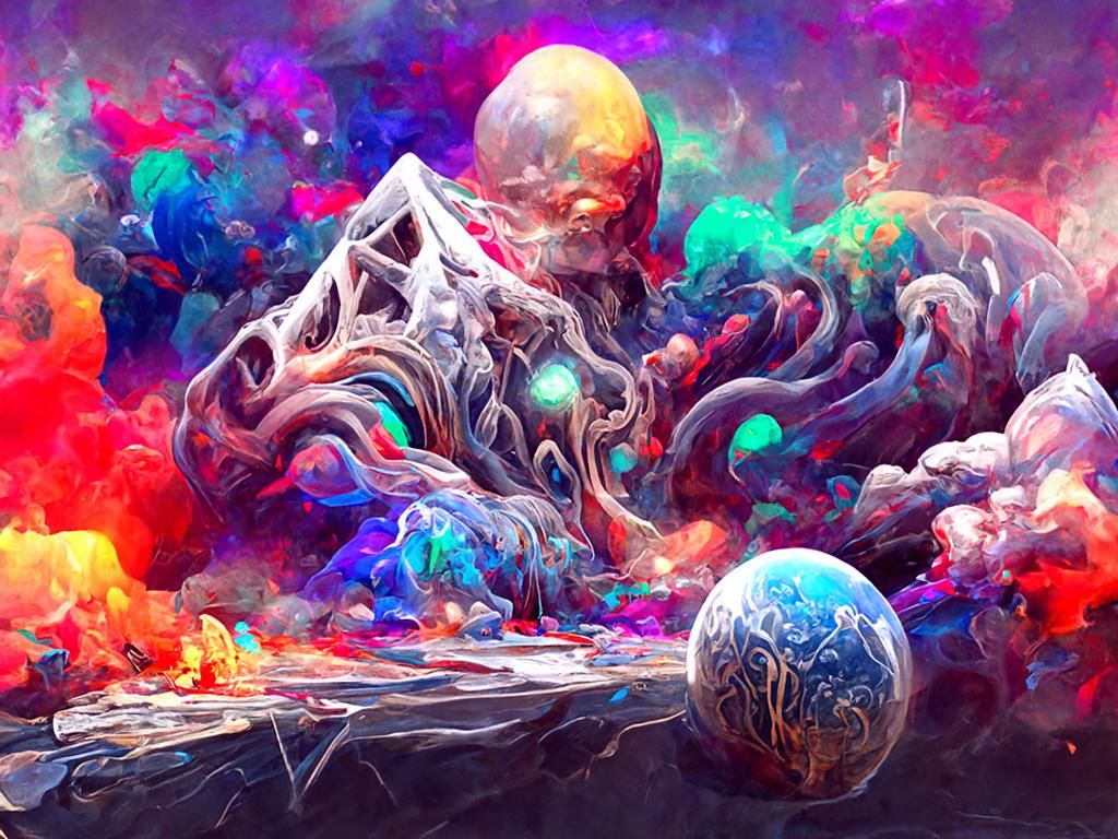 Cosmic Edge of the World: Holographic Astral Illustration