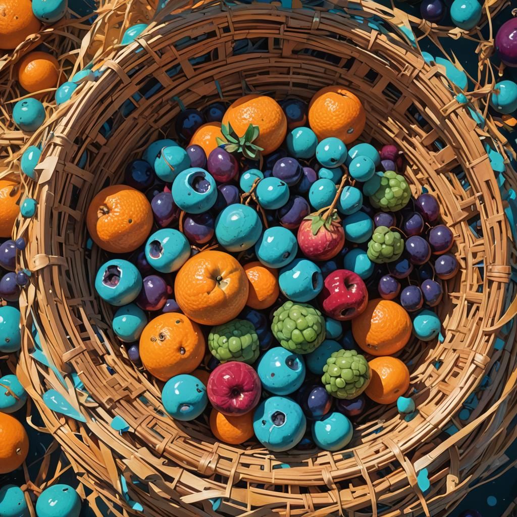 Fruit Basket in Fantasy Concept Art Style