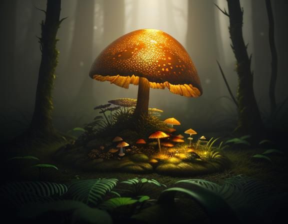 Female Amphibioid in Mystical Forest: 3D Game Graphics