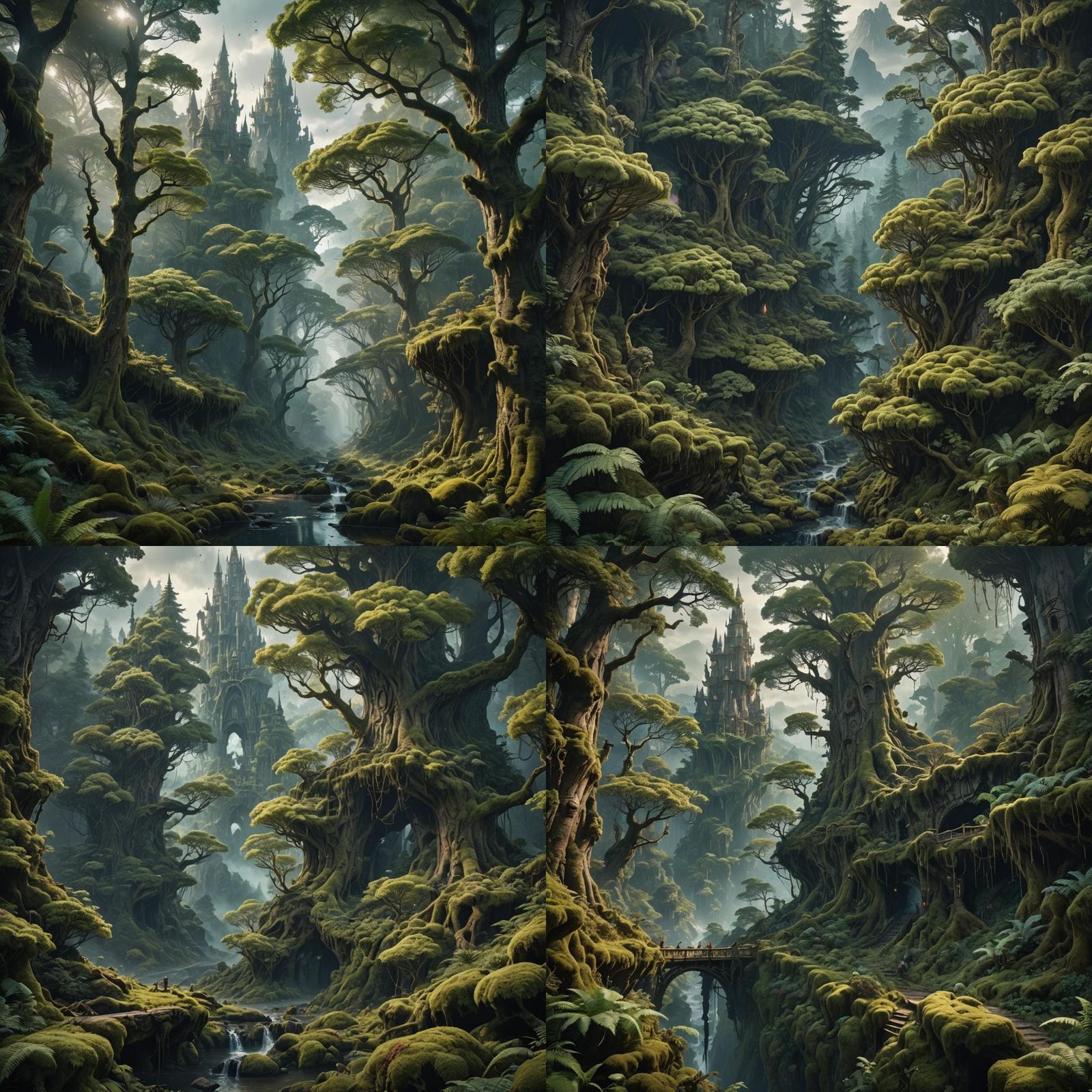Epic Fantasy Forest Digital Matte Painting