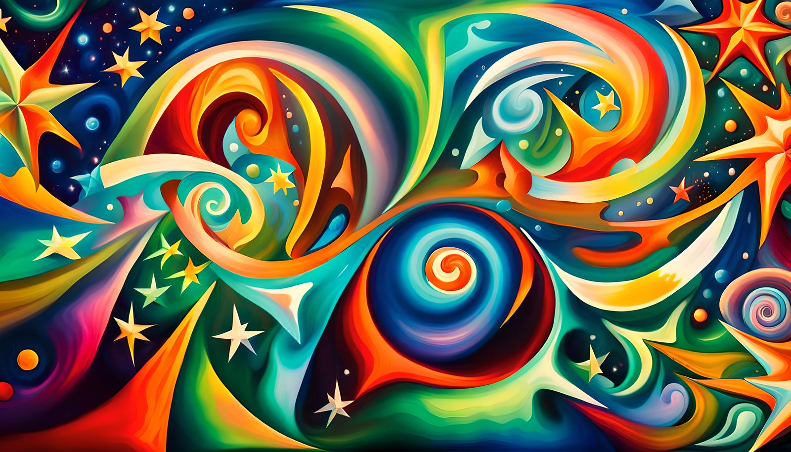 Iridescent Stars in Electro Magnetic Plasma Maelstrom