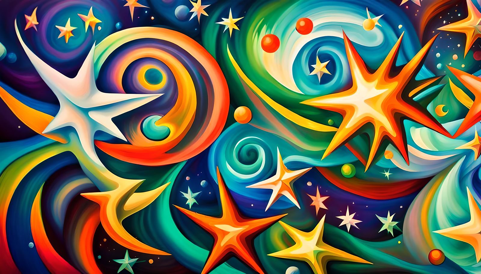 Iridescent Stars in Electro Magnetic Plasma Maelstrom