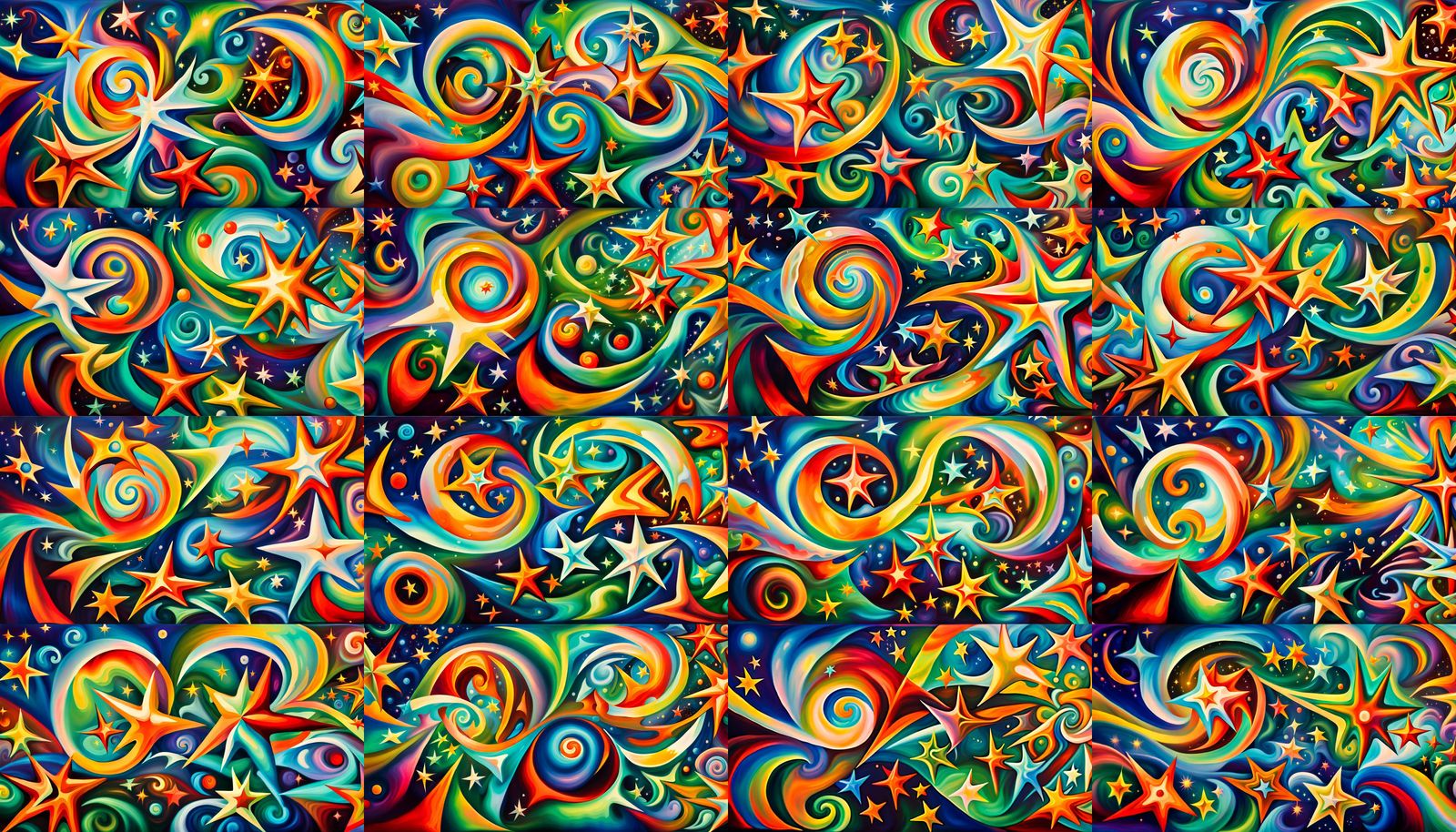 Iridescent Stars in Electromagnetic Plasma Maelstrom