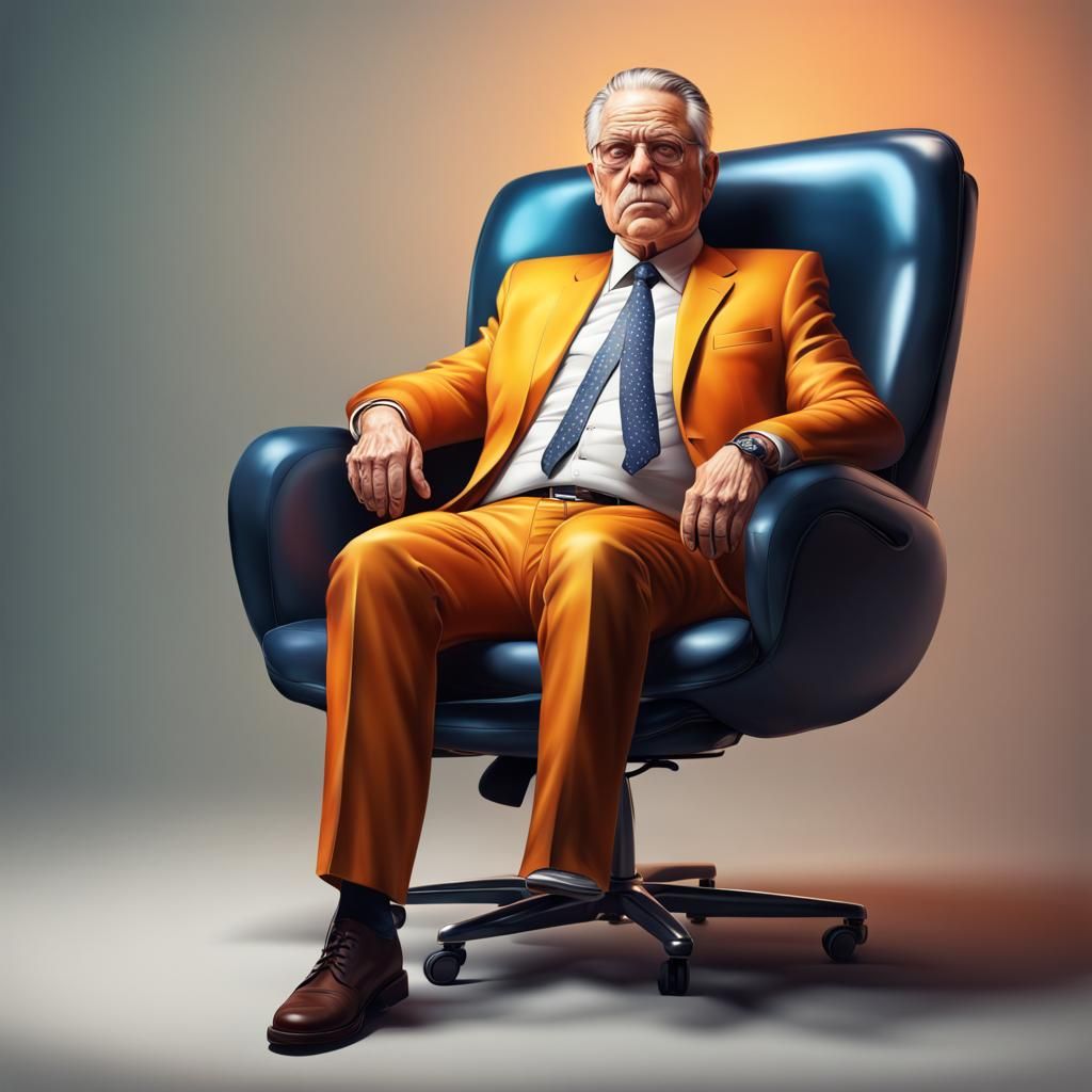 Hyperrealistic Portrait of a CEO in Splash Art Style