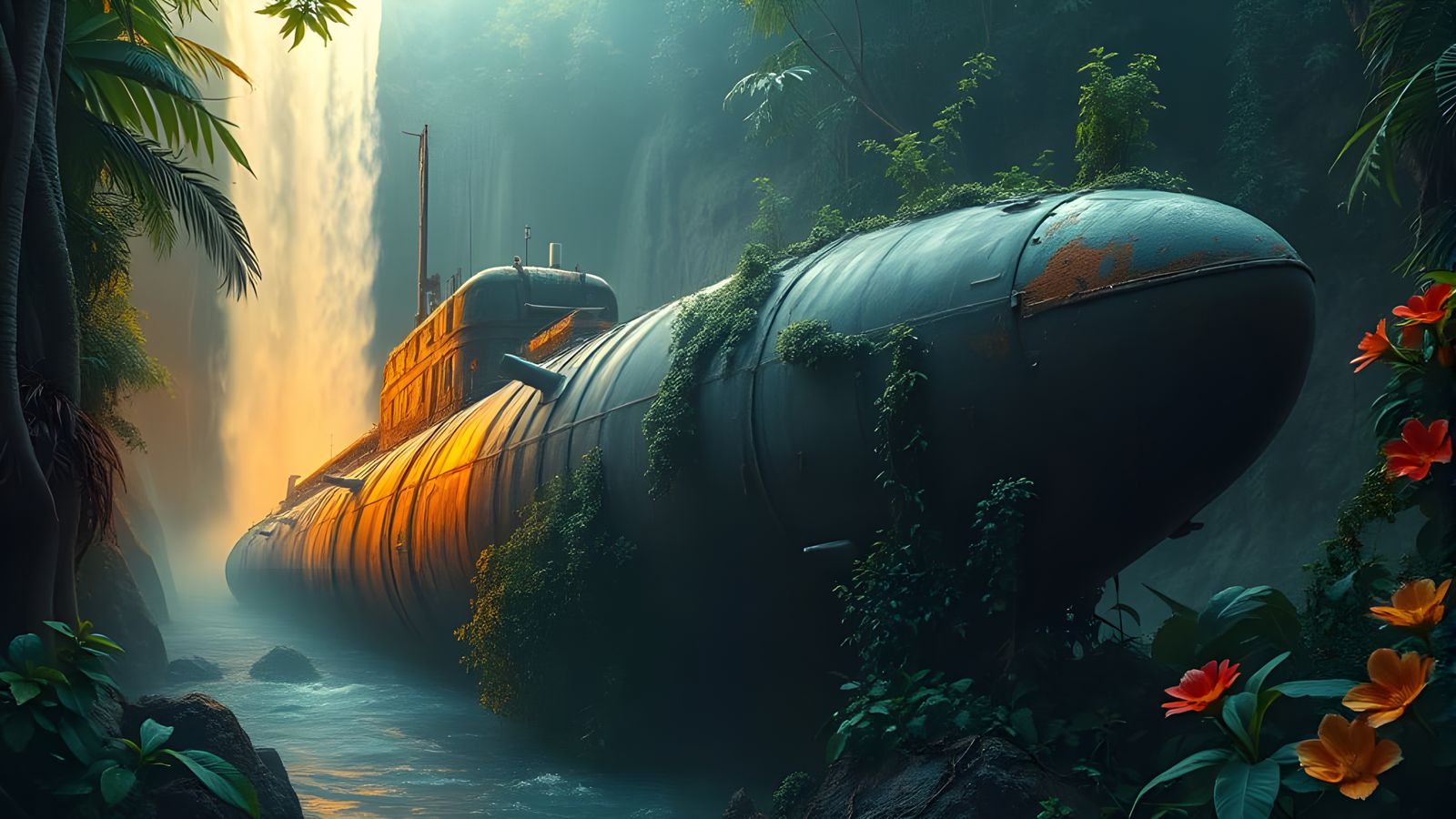 Amazon Waterfall Hides a Submerged WW2 U-Boat