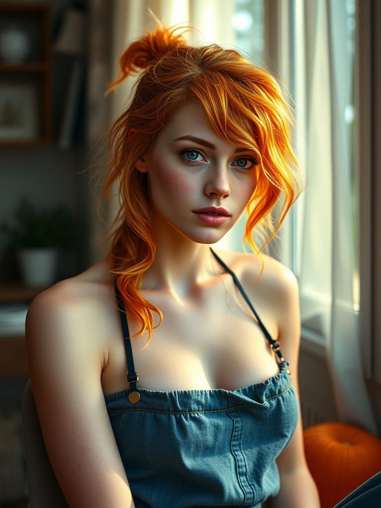Nordic Woman in Soft Light, Photorealistic Cinematic Style