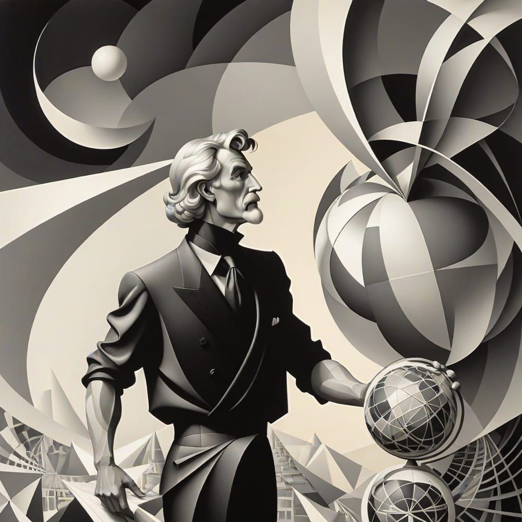 Cubist Masterpiece: John Hammond with Globe
