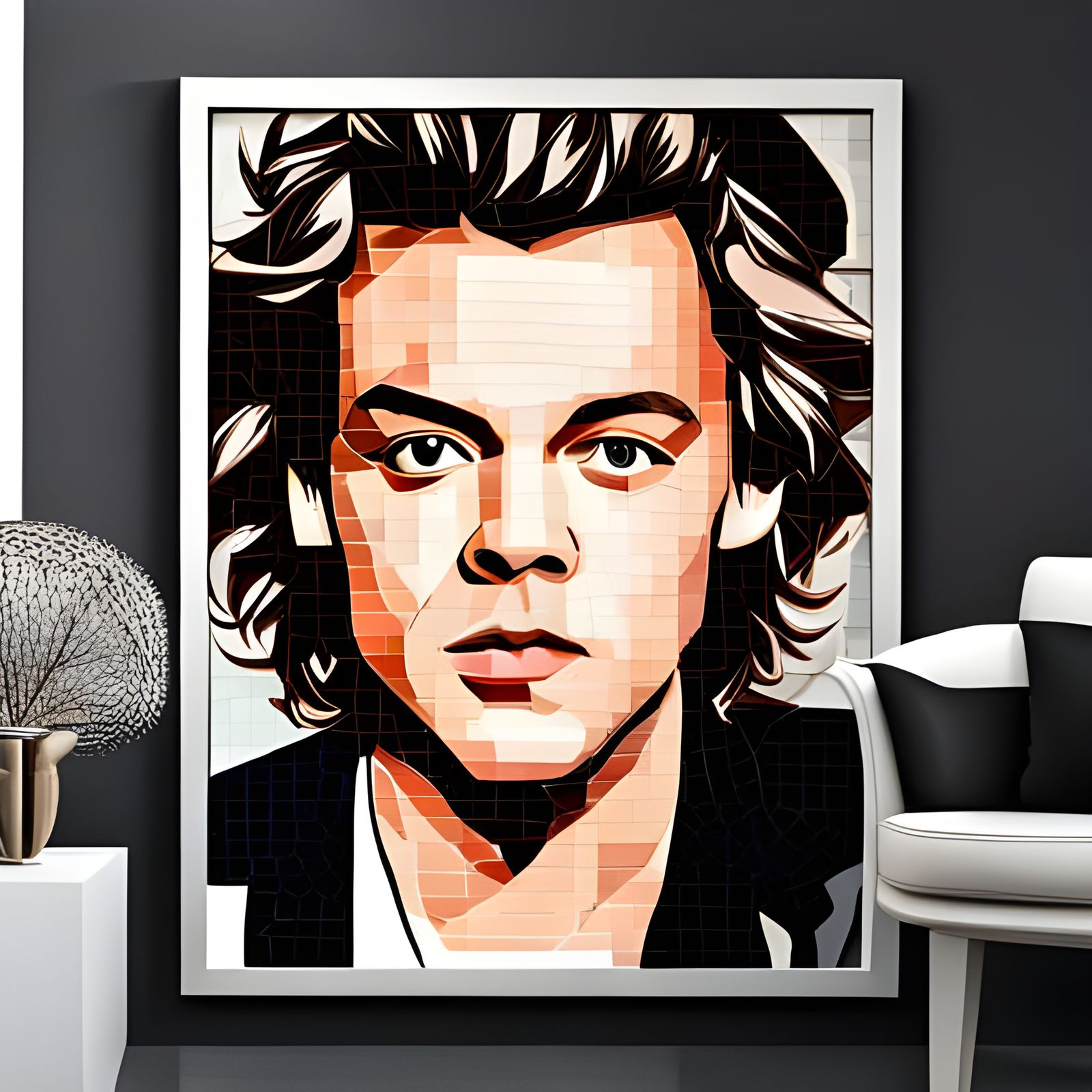Harry Styles Mosaic Tile Portrait