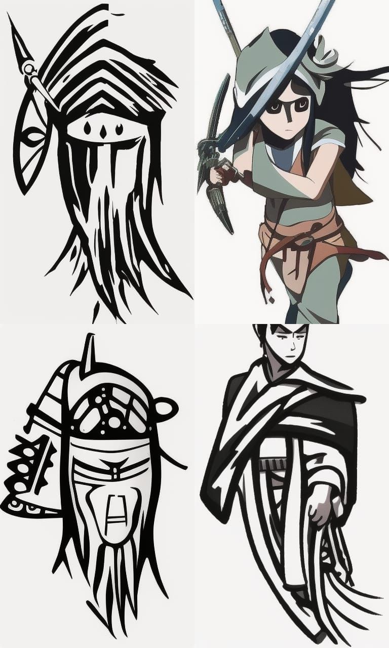 Anime Key Visual of Tribal Wars in Ghibli Style