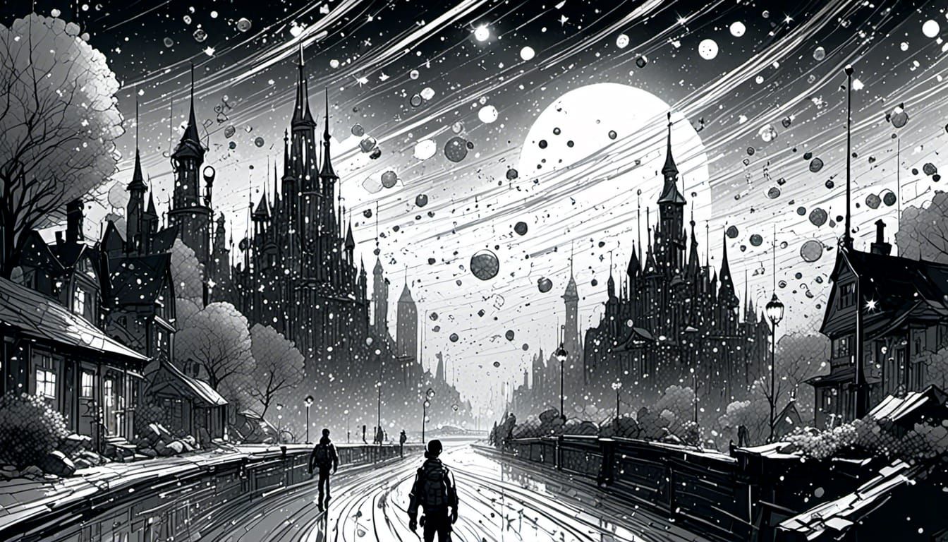 Magical Night Sky in Disney Animation Style