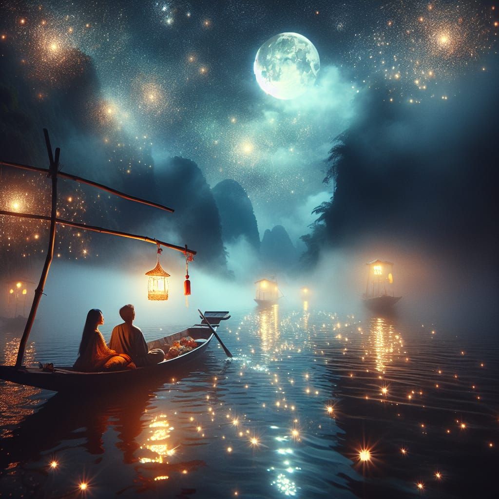 Magical Night Riverboat Journey Under the Stars