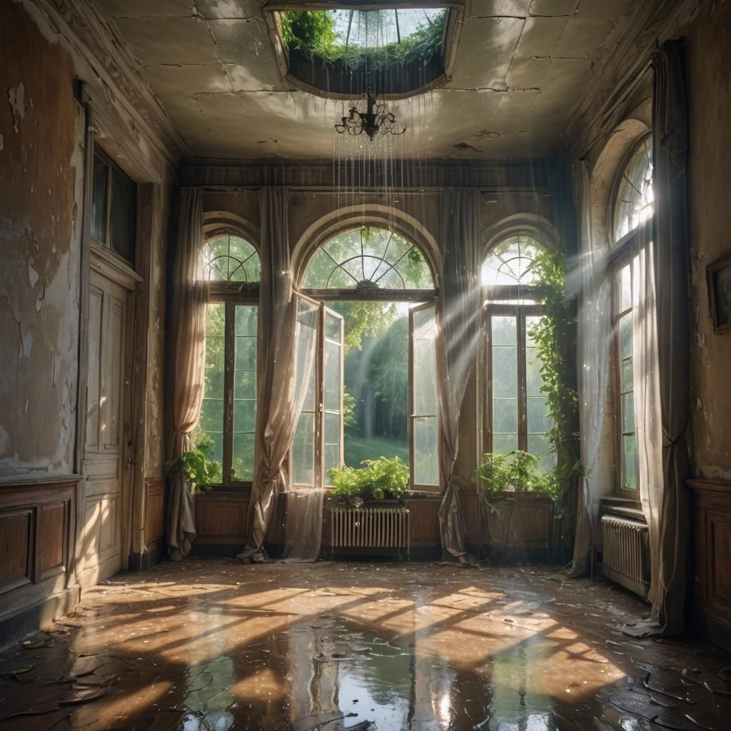 Flooded Italian House: Tarkovsky-Style Photography