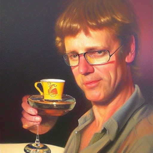Birthday Boy Portrait in Oil Painting Style