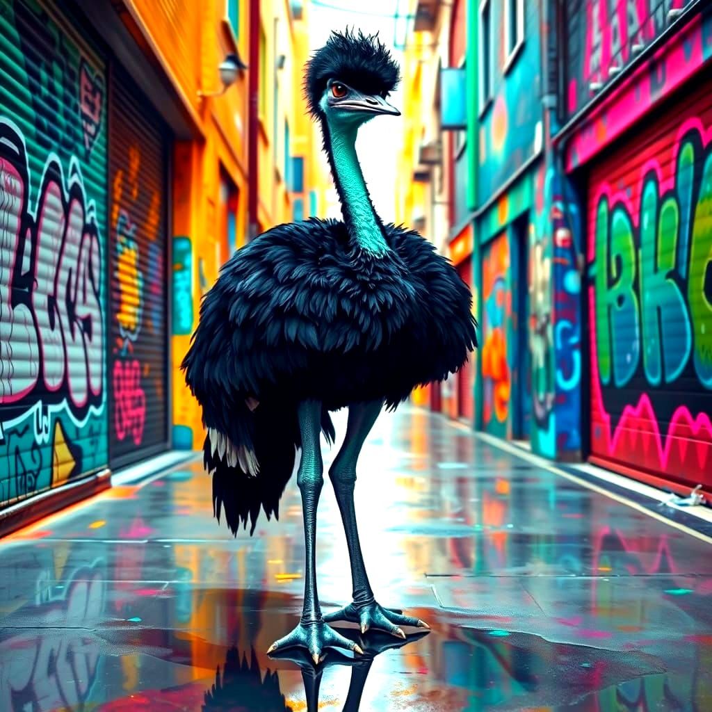 Graffiti Ostrich