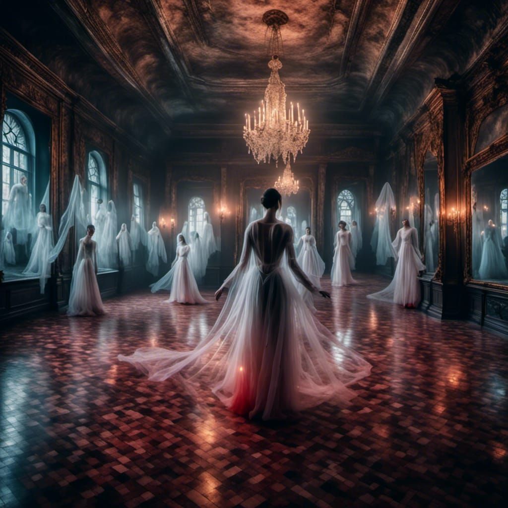 Ghostly Ballerina Dances in Grotesque Hall