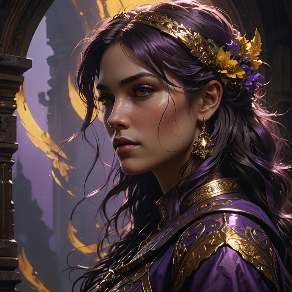 Dramatic Dark Fantasy Portrait with Dynamic Lighting