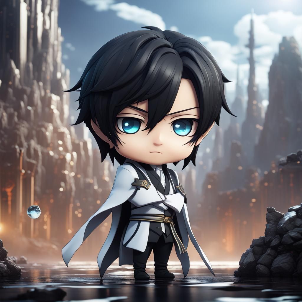 Uryu Ishida Chibi in Detailed Digital Painting